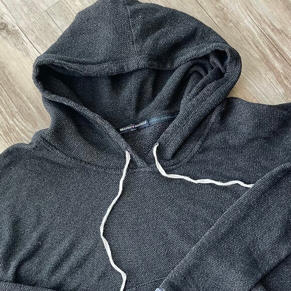 Brandy Melville Oversized Black Lightweight Hoodie Women Pullover Sweatshirt - Picture 3 of 4
